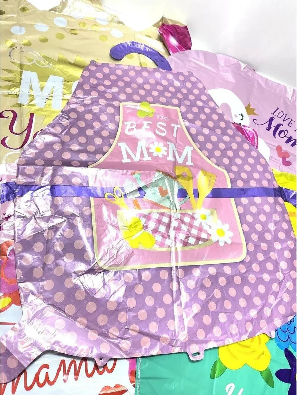 Happy Mothers Day Foil Balloons 7pc Set Heart Star Flower Decor New Celebration